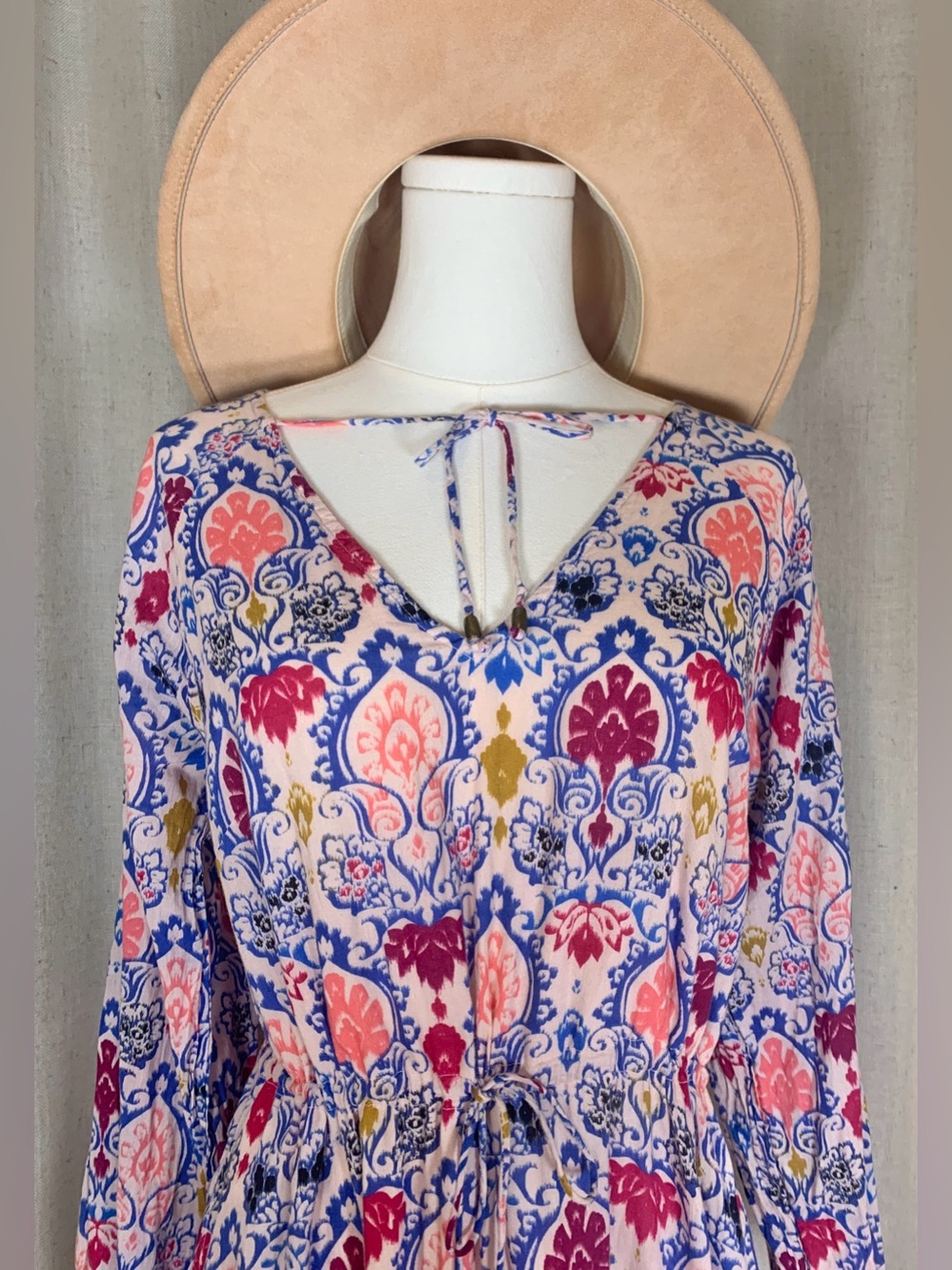 Roller Rabbit Anthropologie Brand Boho Floral Maxi Dress